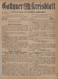 Gostyner Kreisblatt 1907.11.16 Nr 92