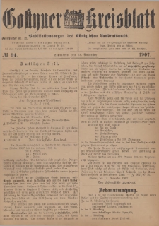 Gostyner Kreisblatt 1907.11.23 Nr 94