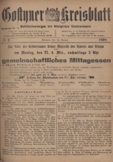 Gostyner Kreisblatt 1908.01.22 Nr 7