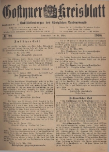 Gostyner Kreisblatt 1908.03.14 Nr 22