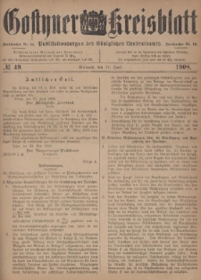 Gostyner Kreisblatt 1908.06.17 Nr 49