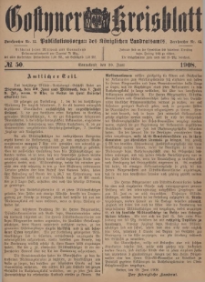 Gostyner Kreisblatt 1908.06.20 Nr 50