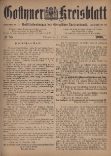 Gostyner Kreisblatt 1908.10.21 Nr 85