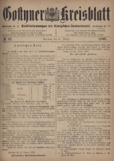 Gostyner Kreisblatt 1908.10.28 Nr 87