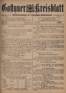 Gostyner Kreisblatt 1908.10.31 Nr 88