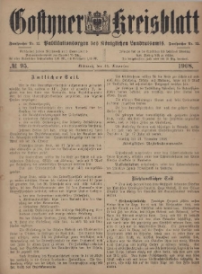 Gostyner Kreisblatt 1908.11.25 Nr 95