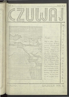 Czuwaj. Miesięcznik Harcerski 1936.12 R.3 Nr 11