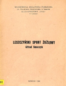 Leszczyński sport żużlowy : Alfred Smoczyk