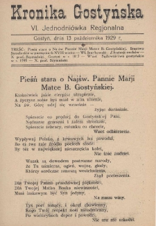 Kronika Gostyńska : jednodni&oacute;wka regjonalna. 1929.05.22 T.1 z.6