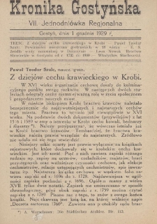 Kronika Gostyńska : jednodni&oacute;wka regjonalna. 1929.12.01 T.1 z.7