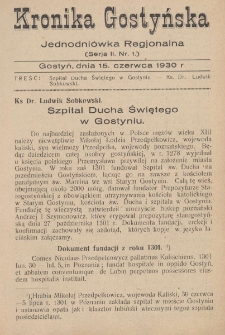 Kronika Gostyńska : jednodni&oacute;wka regjonalna. 1930.07.05 T.2 z.2