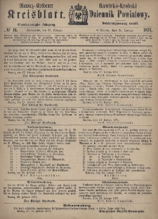 Rawicko-Krobski Dziennik Powiatowy. 1871.02.25 R. 21 Nr 16