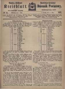 Rawicko-Krobski Dziennik Powiatowy. 1871.05.03 R. 21 Nr 35