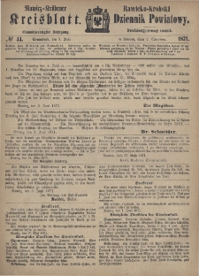 Rawicko-Krobski Dziennik Powiatowy. 1871.06.03. R. 21 Nr 44