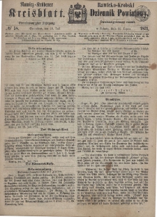 Rawicko-Krobski Dziennik Powiatowy. 1871.07.22 R. 21 Nr 58