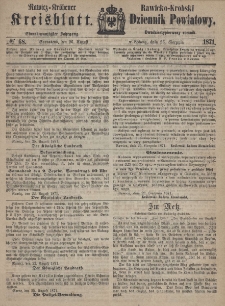 Rawicko-Krobski Dziennik Powiatowy. 1871.08.26 R. 21 Nr 68