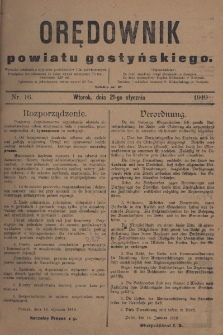 Orędownik Powiatu Gostyńskiego 1919.01.21 R.1 Nr 16