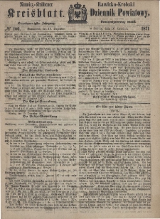 Rawicko-Krobski Dziennik Powiatowy. 1871.12.16 R. 21 Nr 100