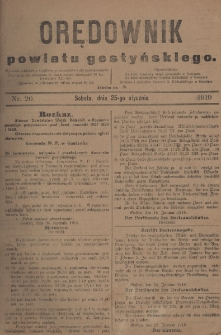 Orędownik Powiatu Gostyńskiego 1919.01.25 R.1 Nr 20