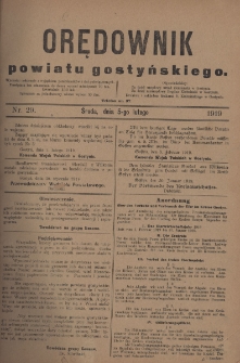 Orędownik Powiatu Gostyńskiego 1919.02.05 R.1 Nr 29