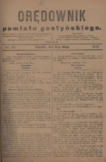 Orędownik Powiatu Gostyńskiego 1919.02.06 R.1 Nr 30