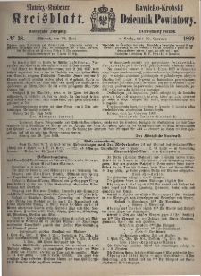 Rawicko-Krobski Dziennik Powiatowy. 1869.06.30 R. 19 Nr 38