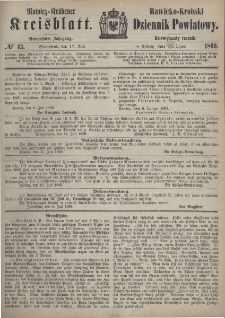 Rawicko-Krobski Dziennik Powiatowy. 1869.07.17 R. 19 Nr 43