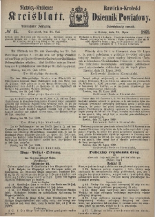 Rawicko-Krobski Dziennik Powiatowy. 1869.07.24 R. 19 Nr 45