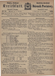 Rawicko-Krobski Dziennik Powiatowy. 1869.11.17 R. 19 Nr 78