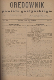 Orędownik Powiatu Gostyńskiego 1919.04.03 R.1 Nr 60