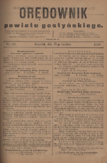 Orędownik Powiatu Gostyńskiego 1919.04.17 R.1 Nr 65