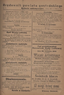 Orędownik Powiatu Gostyńskiego 1919.04.19 R.1 Nr 66