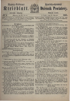 Rawicko-Krobski Dziennik Powiatowy. 1868.01.22 R. 18 Nr 4