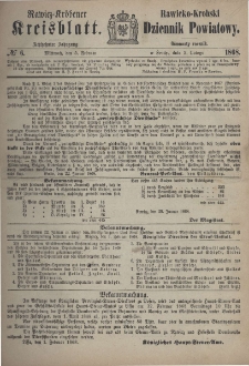Rawicko-Krobski Dziennik Powiatowy. 1868.02.05 R. 18 Nr 6