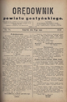 Orędownik Powiatu Gostyńskiego 1919.05.15 R.1 Nr 76