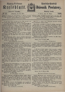 Rawicko-Krobski Dziennik Powiatowy. 1868.03.18 R. 18 Nr 12