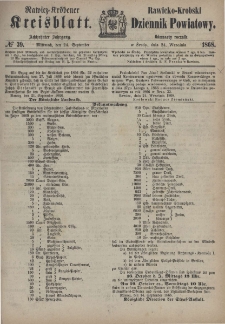 Rawicko-Krobski Dziennik Powiatowy. 1868.09.24 R. 18 Nr 39