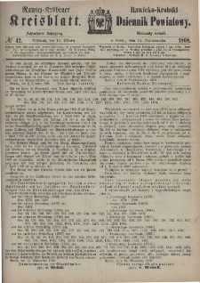 Rawicko-Krobski Dziennik Powiatowy. 1868.10.14 R. 18 Nr 42