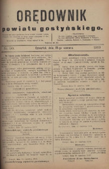 Orędownik Powiatu Gostyńskiego 1919.06.19 R.1 Nr 90