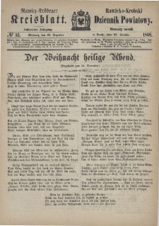 Rawicko-Krobski Dziennik Powiatowy. 1868.12.23 R. 18 Nr 52