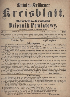 Rawicko-Krobski Dziennik Powiatowy. 1867.01.09 R. 17 Nr 2