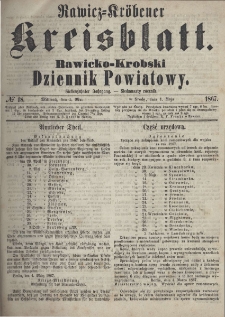 Rawicko-Krobski Dziennik Powiatowy. 1867.05.01 R. 17 Nr 18