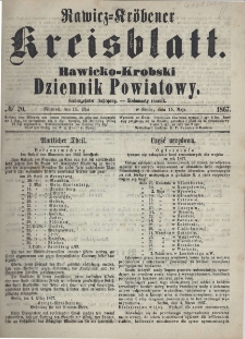Rawicko-Krobski Dziennik Powiatowy. 1867.05.15 R. 17 Nr 20