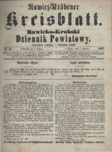 Rawicko-Krobski Dziennik Powiatowy. 1867.08.07 R. 17 Nr 32