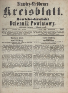 Rawicko-Krobski Dziennik Powiatowy. 1867.10.02 R. 17 Nr 40