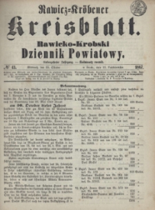 Rawicko-Krobski Dziennik Powiatowy. 1867.10.23 R. 17 Nr 43