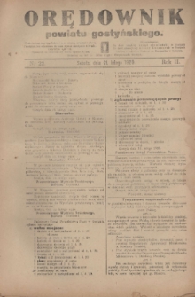 Orędownik Powiatu Gostyńskiego 1920.02.21 R.2 Nr 22