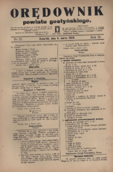 Orędownik Powiatu Gostyńskiego 1920.03.04 R.2 Nr 27