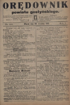 Orędownik Powiatu Gostyńskiego 1919.09.30 R.1 Nr 133