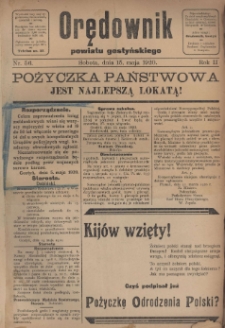 Orędownik Powiatu Gostyńskiego 1920.05.15 R.2 Nr 56